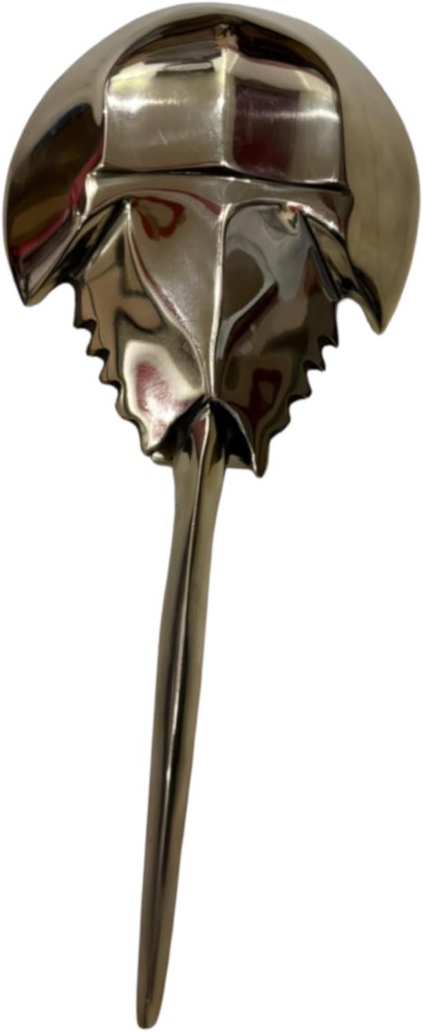 Handcrafted Maritime Horseshoe Crab Door Knocker – Solid Brass Nautical Décor for Front Doors, Cottages & Gifts