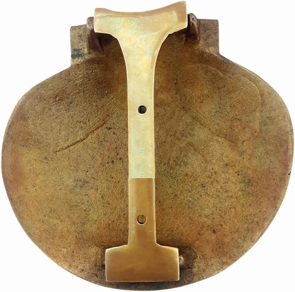 Brass Scallop Shell Door Knocker for Front Door - Nautical Solid Brass Decorative Knocker