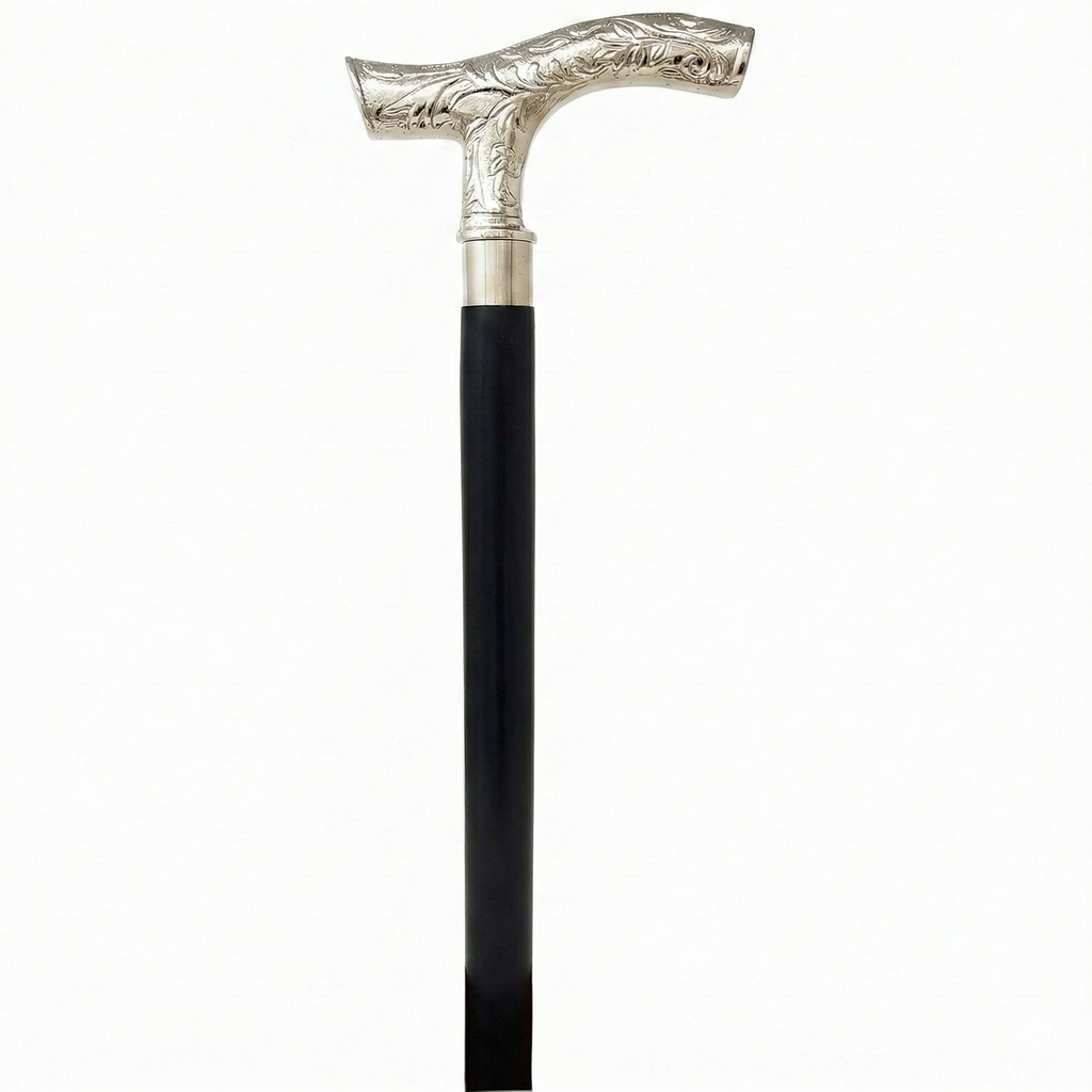 Brass Derby Handle Walking Cane Wooden Stick - Premium Rosewood & Brass Polish - Elegant Vintage Victorian Style