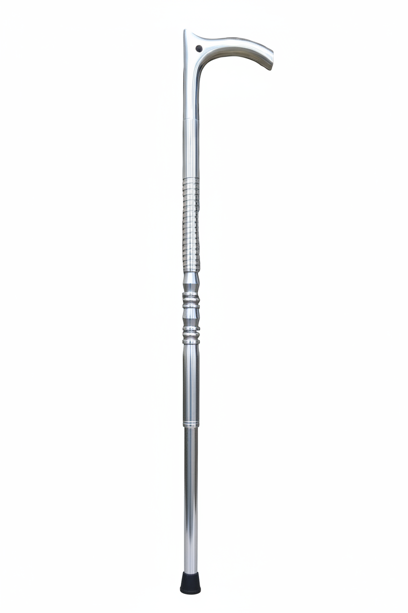 Aluminum Walking Stick White Background