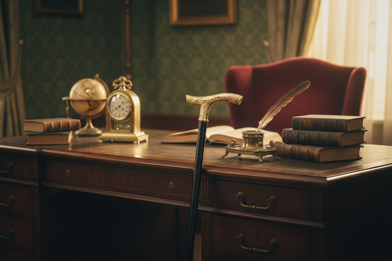 Derby Handle Cane Victorian Setting