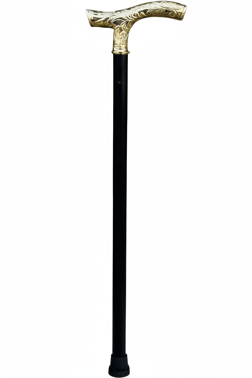 Derby Handle Cane White Background Vertical