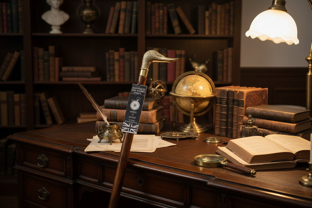 Duck Head Walking Stick Vintage Setting