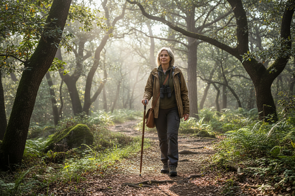 Raven Walking Cane Outdoor Forest Use