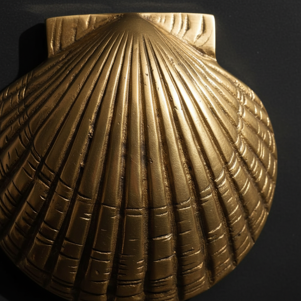Scallop Shell Door Knocker Close-up Details