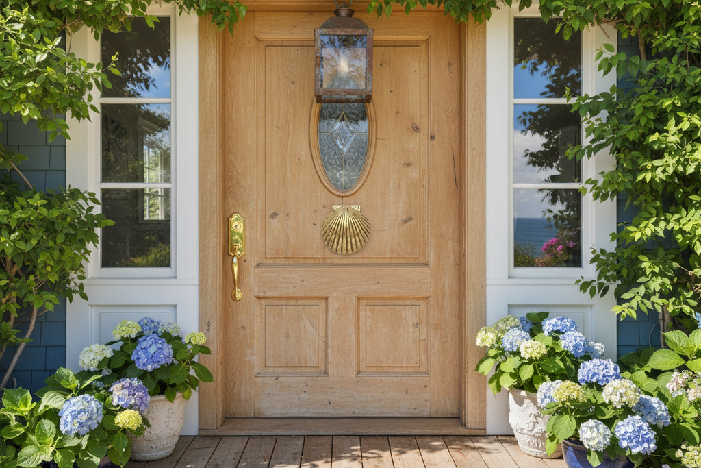 Scallop Shell Door Knocker on Door