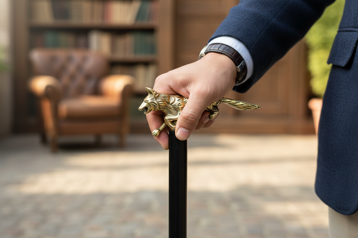 Wolf Walking Stick Hand Grip