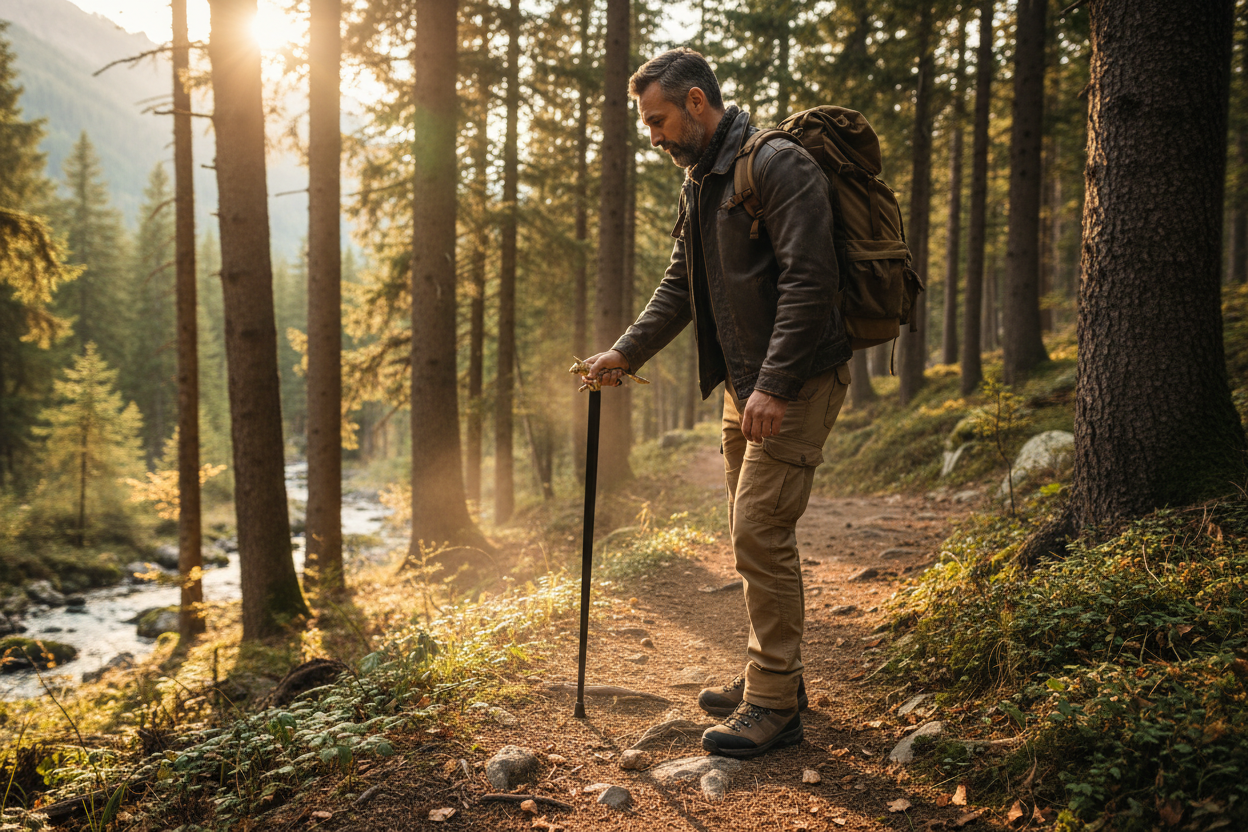 Wolf Walking Stick Outdoor Use